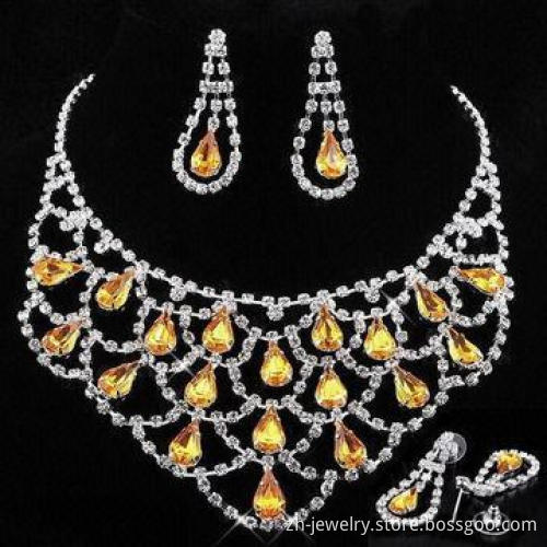 Euramerican fashion necklace sets, the necklace can match the earrings, necklace and rings